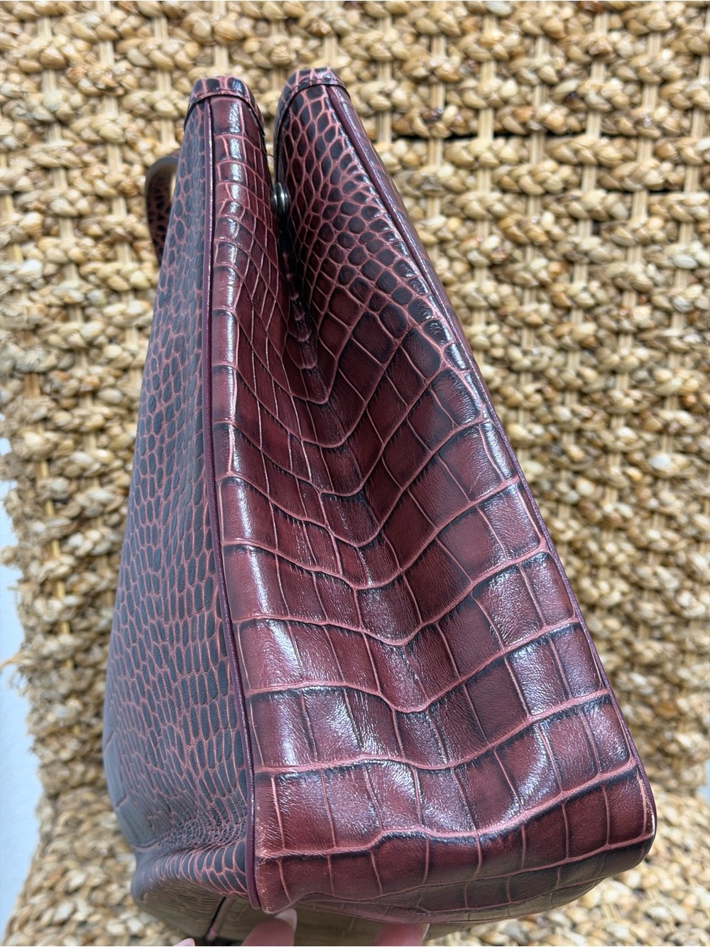 Longchamp Roseau Tote Crocodile-Embossed Leather - Picture 5 of 12